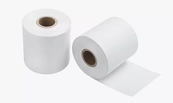 48gsm 3 Zoll-reines Holzschliff 57mm x 40mm Druckthermopapier Rolls