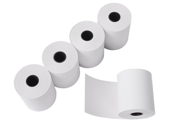 2 1/4&quot; X 50' kundenspezifischer Kunststoffkern 70gsm druckte Thermopapier Rolls